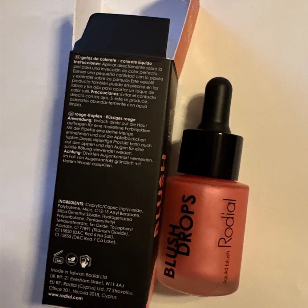 Rodial Liquid Blush Drops - frosted Pink NIB